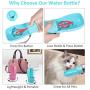 Coppthinktu Dog Water Bottle - Foldable Pet Water Bottle with 2 Dog Waste Bag, Lightweight Portable Dog Water Bottles for Walking Hiking Travel, Easy to Carry, Food Grade Plastic