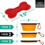 CramuAli Dog Lick Pads - 2 Large Dog Washing Distraction Device, Peanut Butter Lick Mat, Dispensing Treater Mat with Super Suction for Pet Bathing, Grooming, Dog Training + 1 Collapsible Bowl