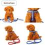Rope Dog Chest Harness Leash,4 FT Reflective Dog Leash - Mountain Climbing Nylon Braided Heavy Duty Dog Training Leash for Large and Medium Dogs,Send Dog Treat Ball Toy