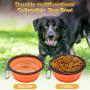 Feeko 2 Pack Collapsible Dog Bowls for Travel, Silicone Foldable Expandable Portable Dog Bowl for Dog/Cat Food Water Feeding, Pet Feeding Cup Dish for Traveling with Carabiners