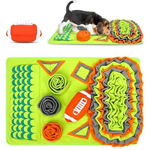 Auland Snuffle Mat for Dogs Training Mat with American Football for Sniffing Dog Games Dog Puzzle for Puppies Training Feeding Foraging Skill and Stress Release