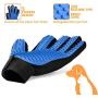 Pet Grooming Glove,Gentle Deshedding Brush Glove Efficient Pet Hair Remover Mitt,Enhanced Five Finger Design,Breathable & Comfortable for Dog,Cat,Horses with Long/Short Fur