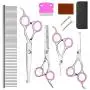 Dog Grooming Scissors Kit, Gifts for Dogs, 9 in 1 Professional Pet Grooming Scissors Tool Set for Dogs Cats, Cutting Curved Scissors Thinning Shears Grooming Comb