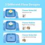 Cat Water Fountain with LED Water Level Window, 84oz/2.5L Automatic Pet Fountain, Ultra Silent Healthy and Hygienic, 3 Modes Drinking Fountain, with 1 Carbon Filter and 1 Large Silicone Mat