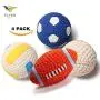 FLYER BOUTIQUE Dog Toys Pet Interactive Latex Sounding Balls Teeth Cleaning Big Football Tennis Rugby Volleyball