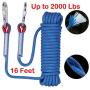 Spring Pole Dog Rope Toys with a Big Spring Pole Kit, 2 Different Twisted Cotton Rope Chew Toys and a 16ft Rope - Safe for Dogs to Pulling, Chasing, Chewing, Teasing, Training