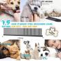 JOFUYU Dog Grooming Rake and 7.5'' Steel Comb, 2-in-1 Pet Combing Kit, DeShedding Tool for Dogs, Rabbits, Cats, Small Animals