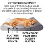 Furhaven Pet Dog Bed | Orthopedic Micro Velvet Ergonomic Luxe Lounger Cradle Mattress Contour Pet Bed w/ Removable Cover for Dogs & Cats, Gray, Large