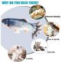 iChosen 2 Pack Electric Moving Fish Cat Toy, Realistic Wiggle Fish Kicker Catnip Cat Toy, Catnip Filled Kitty Toy, Funny Plush Interactive Pet Toy Pillow Chew Bite for Cat Kitten Kitty