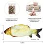 XINZAFEY Fish Cat Toy, Electric Moving Fish, Flopping Fish Cat Toy, Realistic Plush Rocking and Bouncing Fish, Lifelike Interactive Fish Toys, Catnip Toy, Fun Toy for Children Gold