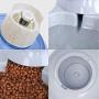 DR.DUDU Cat Dog Automatic Feeding Dispenser & Water Bowl - Large Capacity Automatic Feeding Food Water Dispenser Drinking Fountain for Pets, Square