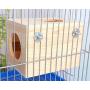 Megawa Pet Chinchilla Hut Hideout Natural Pine Small Animal Hideout for Chinchilla Squirrel Sugar Gliders
