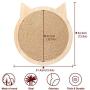 Cat Scratching Post for Floor or Wall Mounted Use, Wooden Sisal Board with 4 Suction Cups, Cat Scratcher Pad for Kitty Grinding Claws, Wall&Floor Cat Scratch Pad