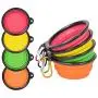 PetBonus 4-Pack Silicone Collapsible Dog Bowls, BPA Free Dishwasher Safe, Portable Foldable Expandable Travel Bowl, Food Water Feeding Cup Dish for Dogs Cats with 4 Carabiners PetBonus 4-Pack Silicone Collapsible Dog Bowls, BPA Free Dishwasher Safe, Portable Foldable Expandable Travel Bowl, Food Water Feeding Cup Dish for Dogs Cats with 4 Carabiners