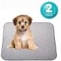 Paw Jamboree Washable Pee Pads for Dogs Training Pads for Dogs Absorbent Waterproof Pee Pad Reusable Puppy Training Pads Dog Whelping Mats Size 23.5x17.5 (2PCS Light Grey Pet Pee Pad, 23.5x17.5)