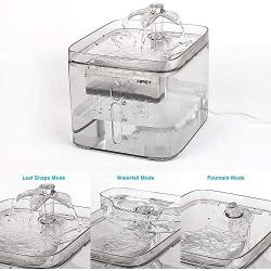 NPET Cat Water Fountain, 3L Automatic Pet Drinking Fountain Dog Water Dispenser with Quadruple-Action Filter (WF020 Transparent)