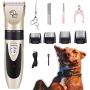 Kartice Dog Hair Clippers, Pet Hair Clippers Kit, Cordless Low Noise Rechargeable Dog Grooming Shaver Clippers with Nail Kits Scissors Comb for Dogs, Cats, Pets