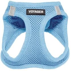 Best Pet Supplies Voyager Step-in Air Dog Harness - All Weather Mesh, Step in Vest Harness for Small and Medium Dogs, Baby Blue (Matching Trim), L (Chest: 18-21'') (207-BBW-L)