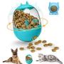 SIOMK Cat Treat Dispenser Toy, Dog Treat Toy Interactive Dog Toys, Pet IQ Treat Ball Adjustable, Cat Shaped Slow Feeder with Catnip, Dog Treat Dispensing Toy Tumbler Design