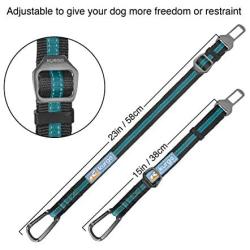 Kurgo Direct to Seatbelt Tether for Dogs | Universal Car Seat Belt for Pets | Adjustable Dog Safety Belt | Carabiner Clip | Use with Any Pet Harness (2 Pack Carabiner Clip, Grey)