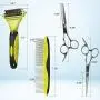 YAKAON Pet Grooming Kits, 4-in-1 Dual Sided Undercoat Rake, 2 pairs of Stainless Steel Pet Scissors with Comb Pet Grooming Tools for Dogs, Cats and Other Pets YAKAON Pet Grooming Kits, 4-in-1 Dual Sided Undercoat Rake, 2 pairs of Stainless Steel Pet Scissors with Comb Pet Grooming Tools for Dogs, Cats and Other Pets