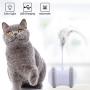 GANCHUN Interactive Robotic Cat Toys, Automatic Rotating Cat Toy with Colorful LED Lights USB Rechargeable Electronic Ball Cat Toy for Pets Kitten Kitty