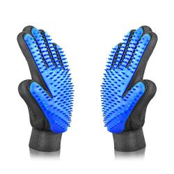 PETINCCN Pet Grooming Glove Gentle Deshedding Brush Bathing Massage Gloves Efficient Pets Hair Remover Mitt Perfect for Dogs & Cats & Horses with Long & Short Fur Enhanced Five Finger Design 1 Pair - Amazon Vine