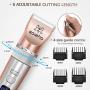Dog Clippers Pet Grooming Clippers - Low Noise Dog Hair Clipper Cordless, 2 Speed Professional Dog Grooming Shaver Rechargeable Pet Grooming Clippers for Small Large Dogs Cats Thick Heavy Hair Pets
