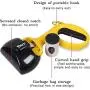 Hptmus Pooper Scooper Dog Pooper Scooper Pet Pooper Scooper for Large and Small Dogs Jaw Pooper Scooper with 15Pcs Garbage Bags, 1Pc Dog Leash（Yellow）