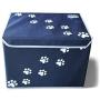 Feline Ruff Large Dog Toys Storage Box. 16'' x 12'' inch Pet Toy Storage Basket with Lid. Perfect Collapsible Canvas Bin for Cat Toys and Accessories Too!