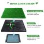 KZNANZN Dog Grass Pad with Tray,Artificial Grass Turf Professional Potty Patch with Drawer Indoor/Outdoor Training Dog Pee Potty Pad,Suitable for Medium and Small Dog -with a Dog Chewing Toy