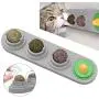 Camidy Catnip Ball Toy for Cat Licking,Natural Edible Catnip Snacks,Rotatable Licking Treats Stick-on Wall Toy for Cats Kitten Camidy Catnip Ball Toy for Cat Licking,Natural Edible Catnip Snacks,Rotatable Licking Treats Stick-on Wall Toy for Cats Kitten