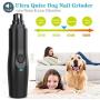 TALLGO Dog Nail Grinder Upgraded - Professional 2-Speed Electric Rechargeable Pet Nail Trimmer Painless Paws Grooming & Smoothing for Small Medium Large Dogs & Cats