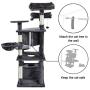 SUPERJARE Cat Tree Equipped with Spacious Perches & Plush Condos, Multi-Level Kitten Activity Tower with Scratching Posts & Basket Lounger