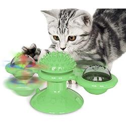 N/A Turntable Pet Toy Cat Turntable Funny Cat Toy Scratch Scratching (Green) (Color : Green)