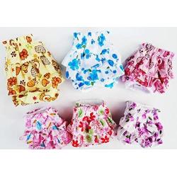 Dogs Kingdom 3Pcs Nice Dog Small Floral Diaper Skirt Female Girl Sanitary Pant Dress Underwear for Small Dogs Breed