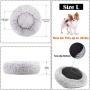 Katoggy Plush Donut Dog/Cat Bed, Round Self-Warm Calming Pet Bed, Cuddler Kennel Soft Puppy Sofa, Anti-Slip Bottom, Machine Washable