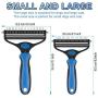 CGBE Dog Brush and Cat Brush, 2 in 1 Pet Undercoat Rake Grooming Tool for Deshedding, Mats & Tangles Removing, Shedding Brush and Dematting Comb for Large Small Dogs & Cats Long & Short Hair Remover