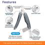 Oaoleer Dog Nail Clippers, Metal Pet Trimmers-Multifunctional Foldable Type with Safety Guards to Avoid Excessive Cutting, Built-in Nail File and Comb,Stylish Appearance,Professional Grooming Tool.
