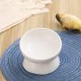 LIONWEI LIONWELI Ceramic Small Elevated Cat Dog Bowl Raised Cat Food Water Bowl Dish no Spill Pet Comfort Feeding Bowls