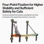 pidan Cat Hammock Window Cat Bed Cat Window Perch Window Seat with Extra Cat Scratch Pad Three-Layer Screw Nut Suction Cups Cotton-Linen