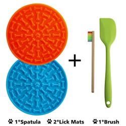 GAGILAND Silicone Dog Lick Mat Slow Feeder Dog Distraction Lick Pad with Suction Licking Buddy for Dogs Bathing, Grooming, Anxiety