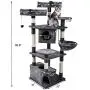 SUPERJARE Cat Tree Equipped with Spacious Perches & Plush Condos, Multi-Level Kitten Activity Tower with Scratching Posts & Basket Lounger SUPERJARE Cat Tree Equipped with Spacious Perches & Plush Condos, Multi-Level Kitten Activity Tower with Scratching Posts & Basket Lounger