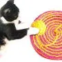 Ychaoya Sisal Woven Round Bucket Wear-Resistant Sisal Cat Pet Toys with 2 Sound Ball, Random Color Delivery
