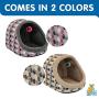 Cozy Pet Hooded Cat Bed with Play Toy