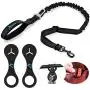 PuppyDoggy Dog Seat Belt Dog Car Seatbelts Adjustable with Padded Handle Dog Standard Leash & 2Pcs Dog Poop Bags Holder (1 Pack)