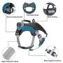 Dog Harness No Pull with Handle Reflective Oxford Material, Adjustable Easy Walk Outdoor Padded Dog Vest Harness Easy Control for Medium Large Dogs Unique Design Harnesses for Training Walking Hiking
