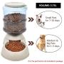Decdeal 3.75L Dog Cat Automatic Gravity Food Dispenser Feeder Food Bowl Large Capacity Food Dispenser for Pet