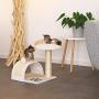 Dibea Activity Centre Cat Scratching Post, 43 cm, Beige/White