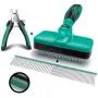 Ruff N Ruffus Self-Cleaning Slicker Brush + FREE Pet Nail Clippers + FREE 7.5'' Steel Comb | UPGRADED PAIN-FREE BRISTLES | Cat Dog Brush Grooming Gently Reduces Shedding & Tangling For All Hair Types Ruff N Ruffus Self-Cleaning Slicker Brush + FREE Pet Nail Clippers + FREE 7.5'' Steel Comb | UPGRADED PAIN-FREE BRISTLES | Cat Dog Brush Grooming Gently Reduces Shedding & Tangling For All Hair Types
